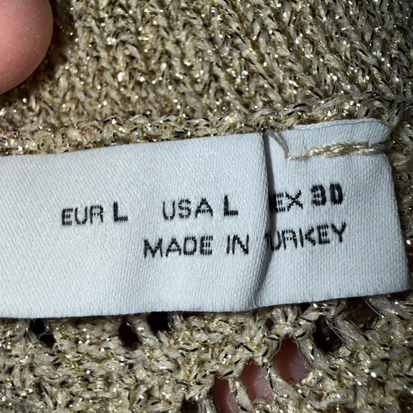 Zara Brand New METALLIC THREAD FRINGED LONG KNIT TOP Dress - Picture 10 of 16